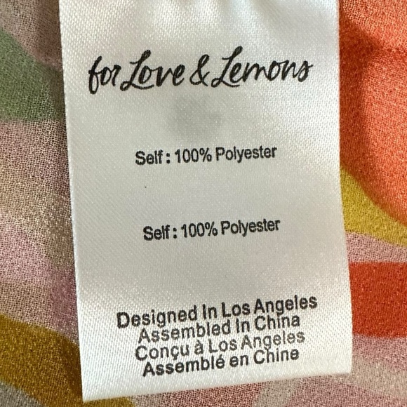 For Love & Lemons Desmona Floral Midi Dress Size Medium NWT Dainty Coquette - Picture 16 of 17